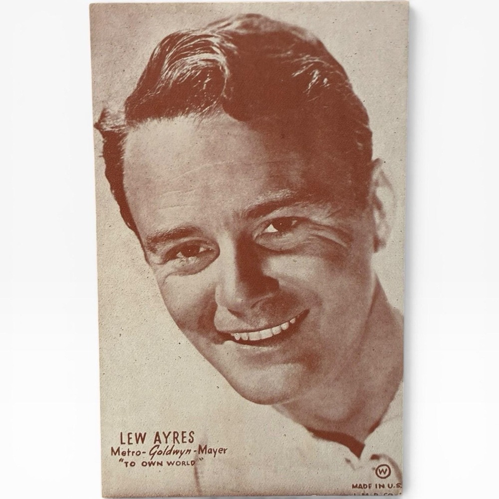 Lew Ayres MGM Actor "To Own World" Old Hollywood Movies Mutoscope PC 1940s
